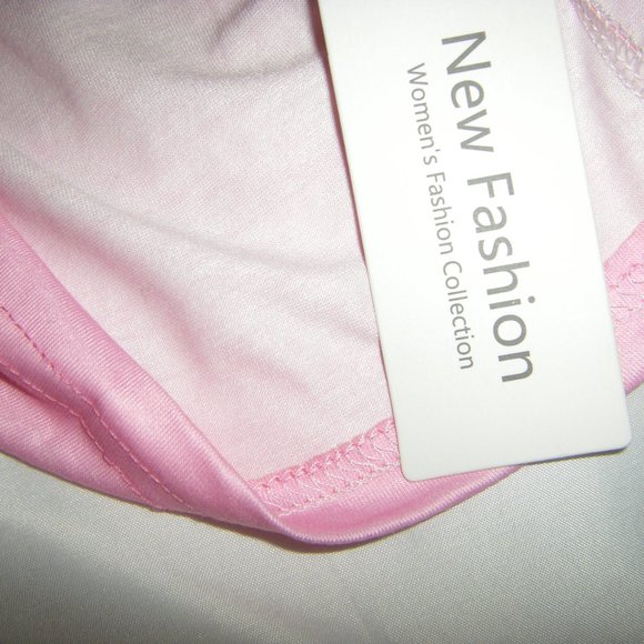 Barbie Come On Let's Go Party Pink Cold Shoulder Knit Top & Earrings Womens Size - Picture 14 of 14